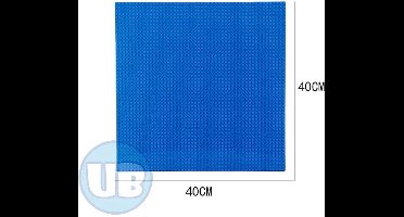 Uniblocks Classic grote bouwplaat Blauw - 40 x 40 cm | City | combineer met Lego bouwplaten | grondplaten 50x50 noppen | wegen | wegplaat | stad | Geschikt voor LEGO bouwplaten bouwplaat wegplaat