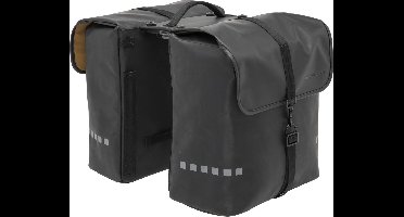 New Looxs Odense Double - Dubbele Fietstas - Geschikt voor Elektrische Fietsen - Afneembare Fietstas voor MIK Bagagedrager - Waterafstotend Polyester - 39 Liter - Zwart