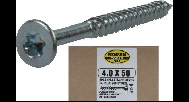 Benson Verzinkte spaanplaatschroeven - Torx - 4.0 x 50 mm - 200 stuks