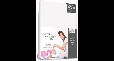 Bed-Fashion - Dubbel Jersey - Topper Hoeslaken - 120 x 210 cm - Wit