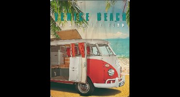 Volkswagen T1 Venice Beach Fleecedeken/plaid - 130 x 170 cm