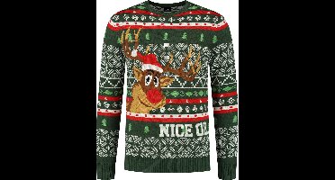 Foute Kersttrui Dames & Heren - Naughty Or Nice Rudolph - Kerstcadeau Volwassenen - Dames en Heren - Maat XL