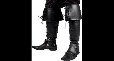 Boland - Paar beenkappen Ryder One size Zwart - Volwassenen - Mannen - Piraten - Piraten