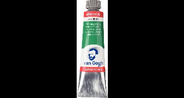 Van Gogh Acrylverf Groen - Acrylpaint - 614 Permanent Groen Middel - Acrylic Verf Paint - Acrylaatverf - Groene Hobbyverf - Watergedragen Verf - Sneldrogende Pigmentrijke Verf - 40ml