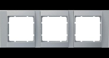 Berker B1-B.3-B.7 Afdekraam 3-Voudig Aluminium