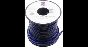 TRU COMPONENTS 1565745 Luidsprekerkabel 2 x 0.8 mm² Blauw, Zwart 30 m