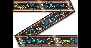 Paper Dreams Party Tape Happy 21 Neon 12 Meter