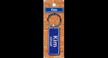 Paper Dreams Sleutelhanger Straatnaam Kim 9 Cm Staal Blauw