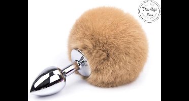 New Age Devi - Bunny tail Butt Plug - Konijnen staartje - Fluffy - Sex Speeltjes - Bruin