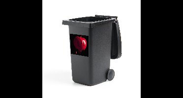 Container sticker Verf en Voedsel - Rood geverfde appel Klikosticker - 40x40 cm - kliko sticker - weerbestendige containersticker