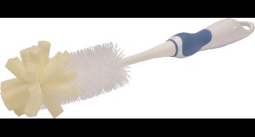 Flessenborstel met Sponstop - Wit/Blauw