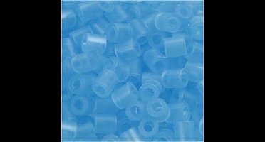 Strijkkralen, afm 5x5 mm, gatgrootte 2,5 mm , neon blauw (32235), 1100 stuk