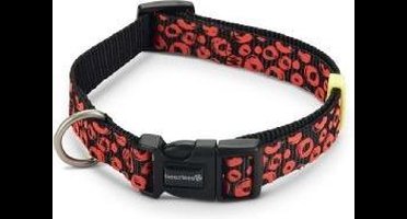 Beeztees - Halsband Scribbles - Nylon - Zwart - 35-50cm x 20mm