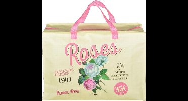 Esschert Design Shopper Roses 24 Liter Pp/polyester Beige