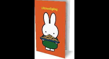 Nijntje - 6 Dubbele Uitnodigingen Met Envelop – Ik geef een feest!