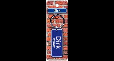 Paper Dreams Sleutelhanger Straatnaam Dirk 9 Cm Staal Blauw