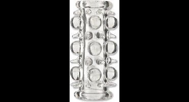 Power Escorts - uitrekbare Penis Sleeve - Penisvergroter - Clear - Lengte 7 Cm