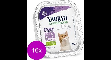 Yarrah Bio Kat Alu Brokjes In Saus - Kip & Kalkoen - Kattenvoer - 16 x NL-BIO-01