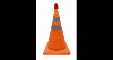 Inklapbare pion met LED verlichting en reflectie - 41 cm hoog - pionnen - verkeerskegel