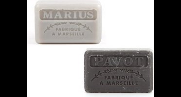 Soap bar set - zeep savon de marseille Marius + opium pavot 2x125 gr. -  mannen zeep - Vaderdag