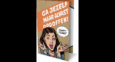 Party Time! - 6 Dubbele Uitnodigingen Met Envelop - Feest!