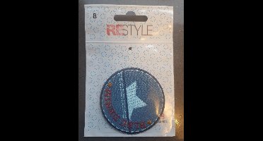 Restyle strijkapplicatie ´bleu denim´ 1 stuk