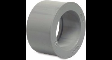 Verloopring PVC-U 70 mm x 75 mm lijmmof x spie grijs