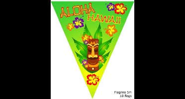 2 stuks Vlaggenlijn Aloha Hawaii , 10 meter, Zomer, Hawaii, Verjaardag, Tropische