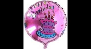 Folieballon Happy birthday, 40cm kindercrea