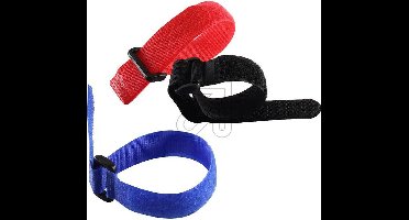 EGB Klittenband met gesp set van 9 stuks in drie kleuren