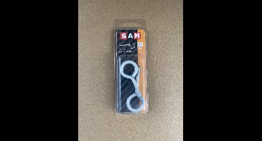 Sam Schroef-Oog. 5,0 x 35 mm.  wit. 2 stuks Schroef-ogen. Waslijn. Hang-Plant.