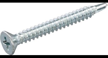 Zelfborende Plaatschroeven - Phillips 2 Platkop - 3,5 x 19mm - Voldraad - Verzinkt (200 stuks)