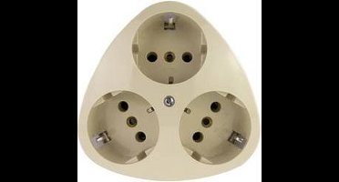 REV 0510080777 3-voudig Stopcontact (opbouw) IP20 Wit