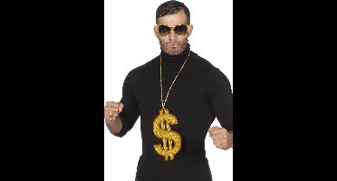 Wilbers Dollar Ketting - Gouden ketting met dollarteken - Voor elk feestje