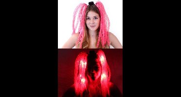 Diadeem met lichtslangen roze