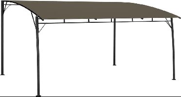 vidaXL - Zonneluifel - 4x3x2,55 - m - taupe