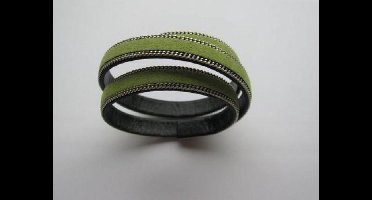 Band fluweel plat 10mmx2 milimeter groen 50 centimeter