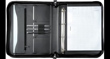 Alassio conferentiemap - LIMONE - A4 - leer - zwart - JU-30014