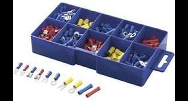 TRU COMPONENTS - Persvervindersset assortiment 450 stuks (732038): kabelschoenen, platte stekkers, kabelverbinders etc.