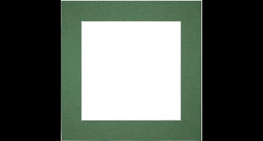 Passe-Partout Fotomaat 30x30 cm - Lijstmaat 50x50 cm - Groen Bos - Museumkarton - Fotolijst niet inbegrepen