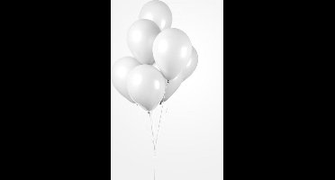 25 Ballonnen Wit, 30 cm , 100% biologisch afbreekbare Ballonnen , Helium geschikt, Pasen, Verjaardag, Feest.