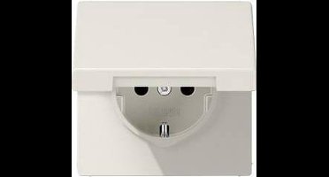 Jung LS1520KL Wandcontactdoos met randaarde en klapdeksel Inzetstuk LS plus, LS design, LS 990 Wit 1 stuk(s)