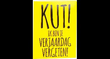 Paper Dreams Wenskaart Kut! Vergeten! 16 X 12,5 Cm Karton Geel