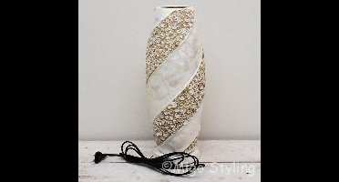 Tafellamp - Schelp - Cone - Zandkleur - E27-Nachtkast lampje - Woonkamer - H46 cm - Design