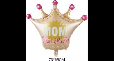 Ballon Moederdag Kroon,  50cm Kindercrea