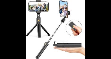 Selfie stick Telefoon 3 in 1 bluetooth compact klein met afneembare afstandsbediening en geintegreerde statief uitschuifbaar roteerbaar