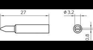 Weller XNT C Soldeerpunt Beitelvorm Grootte soldeerpunt 3.2