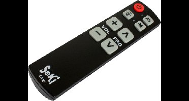 Universele afstandsbediening Seki Easy. - Werkt alleen op infrarood -Zwart