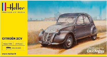 Heller Modelbouwpakket Militaire voertuigen - 56175 Citroen 2 CV - Starter Kit Plastic - 1:43 - Modelbouw
