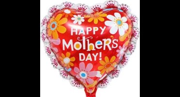 Ballon Moederdag hart, 40 cm kindercrea